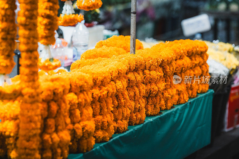 泰国曼谷，Pak Khlong Talat花卉市场